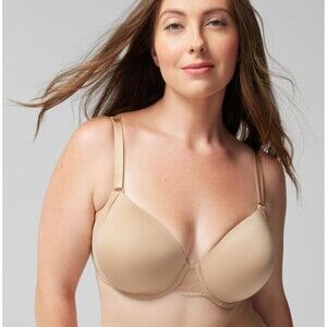 SOMA Warm Amber 40G Vanishing 360 Wireless Bra Smoothing Seamless Edge Lace Trim